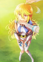 absurdres blonde_hair brown_hair drool eye_roll femsub fury-artworks green_hair happy_trance milla_maxwell multicolored_hair muzet open_mouth red_eyes tales_of_(series) tales_of_xillia tales_of_xillia_2