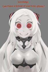 absurdres airfield_hime caption caption_only deel_(rkeg) femdom hypnotic_eyes kantai_collection looking_at_viewer manip pov pov_sub smile t323_(manipper) text white_hair
