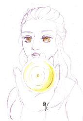 absurdres crystal_ball expressionless female_only femsub glowing glowing_eyes justsketchingviolets long_hair open_mouth original sketch spiral spiral_eyes symbol_in_eyes traditional