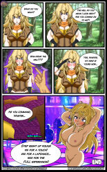  bangs blonde_hair blush comic happy_trance hypnohouse large_breasts long_hair magic nude pov prostitution purple_eyes rwby text watermark yang_xiao_long 