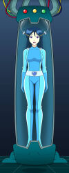  blue_hair bodysuit britney expressionless female_only jimryu nude open_mouth purple_eyes standing standing_at_attention stasis_tank tagme tech_control totally_spies 