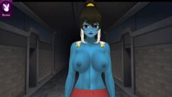 blonde_hair bunny_ears changer_(character) chien_vietnam empty_eyes femsub genie green_eyes hypnovember maledom nude red_eyes red_hair topless video virtual_youtuber voice_acted