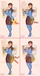 age_regression blush bodysuit comic diaper drool elf_ears fart femsub high_heels hypnotic_screen large_ass latex looking_back manip pacifier scat scatina_(artist) selar short_hair sleepyhead97_(manipper) spiral spiral_eyes star_trek_the_next_generation text unaware urination vulcan