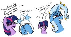  amnesia female_only femdom femsub furry humor my_little_pony pendulum sexuality_change starbounce the_great_and_powerful_trixie twilight_sparkle unaware unicorn_girl white_background 
