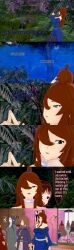  absurdres blue_eyes brown_hair clothed collar dialogue empty_eyes english_text expressionless female_only femdom femsub green_eyes hair_covering_one_eye hilda_boreas_greyrat kono_subarashii_sekai_ni_shukufuku_wo! long_hair mei_terumi_(naruto) milf misaki_gundou multiple_girls multiple_subs mushoku_tensei naruto_(series) text tomo-chan_is_a_girl wiz_(konosuba) zenin1 