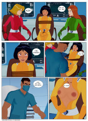  3d alex black_hair blush breasts clover comic doctor femsub maledom otomechidori sam text totally_spies trapped 