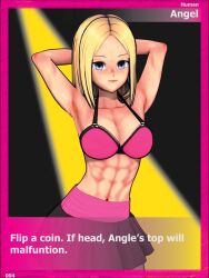 animated animated_gif bikini_top blonde_hair card koikatsu! koikatsu_sunshine! miniskirt persephone858 solo tagme 