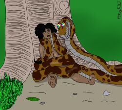  afro coils curvy dark_skin disney feet femsub heavy_eyelids kaa kaa_eyes maledom nipples nude p3rvyrat sitting snake the_jungle_book 