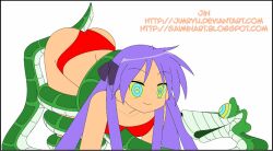  animated animated_eyes_only animated_gif ass_rub bent_over bikini breasts coils disney femsub happy_trance hypnotic_eyes jimryu kaa kaa_eyes kagami_hiiragi large_breasts lucky_star maledom open_mouth purple_hair smile snake the_jungle_book top-down_bottom-up very_long_hair 