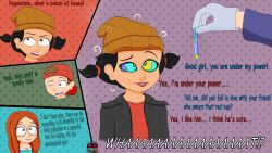 ashley_spinelli black_hair brown_hair comic femsub glasses gretchen_grundler happy_trance hypno_ninja long_hair recess t.j_detweiler text