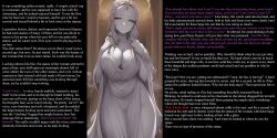 ai_art breasts caption caption_only cleavage empty_eyes eternalchaos_(manipper) femdom hypnotic_breasts large_breasts malesub manip patience_ai statue text trance_break