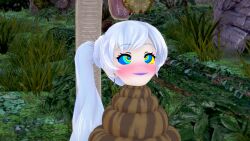 3d asphyxiation bikini blue_lipstick breasts cleavage coils disney femsub happy_trance imminent_vore jungle kaa kaa_eyes koikatsu! large_breasts large_hips lipstick long_hair maledom mrkoiru outdoors ping ponytail rwby scars side_ponytail silver_hair smile snake swimsuit the_jungle_book vore weiss_schnee