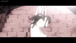  animated bakemonogatari black_hair black_hanekawa bouncing_breasts breasts cat_ears cat_girl dress eye_color_change femsub glasses hair_color_change koyomi_araragi large_breasts long_hair monogatari_(series) official possession sound tagme text transformation tsubasa_hanekawa video white_hair yellow_eyes 