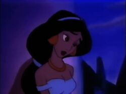 aladdin_(series) animated animated_gif black_hair flower flower_in_hair glowing_eyes princess_jasmine