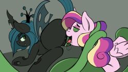  animals_only animated animated_gif femsub hooves my_little_pony non-human_feet princess princess_cadance queen_chrysalis slimewiz tagme tongue tongue_out 
