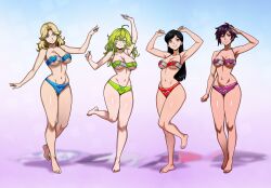  april_fools barefoot consensual dancing dispatch_(game) fantastic_four feet female_only femsub happy_trance harem_outfit invisigal_(dispatch) marvel_comics marvel_rivals multiple_girls multiple_subs my_hero_academia shinzu susan_storm tagme the_incredibles toru_hagakure violet_parr 