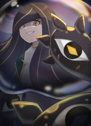  androgynous_dom black_hair blonde_hair corruption eye_color_change femsub green_eyes long_hair looking_at_viewer lusamine milf multicolored_hair nihilego nintendo parasite pokemon pokemon_(creature) pokemon_sun_and_moon pomme_(517pomme) possession red_eyes slit_pupils smile tentacles yellow_eyes 