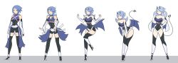absurdres aqua_(kingdom_hearts) cleavage corruption db-palette demon_girl femsub happy_trance kingdom_hearts monster_girl sequence succubus tail tail_growth transformation wings
