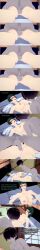  absurdres altered_common_sense black_hair breasts brown_eyes clothed cum cum_in_pussy dialogue english_text femsub glasses green_hair grey_skin jujutsu_kaisen maki_zenin maledom nipples nude orgasm ponytail red_eyes sex short_hair text vaginal zenin1 