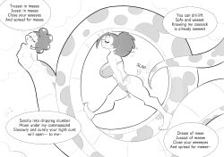  bare_shoulders bikini black_hair blush bra closed_eyes comic dazed drool english_text feger23 femsub greyscale happy_trance jungle kaa_eyes large_breasts leaning_forward long_hair maledom minoru_mineta momo_yaoyorozu monochrome music my_hero_academia naga_boy panties petting pussy_juice sleep_command sleepwalking slouching smile snake_boy spanking speech_bubble spiral_eyes standing text underwear white_background 