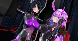  3d angry black_hair blue_eyes blush body_markings bodysuit brain_drain cables crotch_tattoo custom_maid_3d_2 female_only femdom femsub gloves green_eyes hypnotized_dom large_breasts long_hair multicolored_eyes multiple_girls multiple_subs pink_eyes pink_hair restrained takatuki_julia tears tech_control wires 
