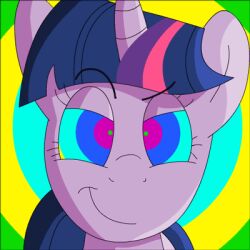  animals_only animated animated_eyes_only animated_gif female_only femdom furry horns horse horse_girl hypnotic_eyes kaa_eyes kaalover looking_at_viewer my_little_pony smile smirk twilight_sparkle unicorn western 