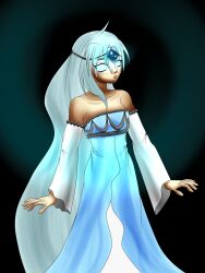  blue_eyes blue_hair crown crystal dead_source empty_eyes expressionless femsub glowing glowing_eyes hypnogoat666 jewelry magic princess standing standing_at_attention 