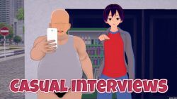  aware bald clothed cover english_text fat green_eyes male_only multiple_boys no_eyes original phone purple_hair short_hair text ugly_bastard zenin1 