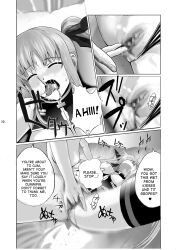  artist_request bottomless breasts comic drool empty_eyes fate_testarossa female_only fingering hard_translated kissing large_breasts magical_girl_lyrical_nanoha monochrome nanoha_takamachi nude tagme text topless translated yuri 