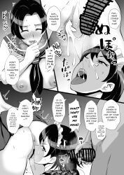  absurdres after_sex after_vaginal ahoge altered_common_sense angry anus asahina_madoka assertive_sub blush breasts censored closed_eyes comic cum cum_drinking cum_in_pussy cum_on_face cum_on_hair cunnilingus dialogue drool erect_nipples erection greyscale happy_trance hard_translated huge_breasts incest large_hips looking_back maid milf mother_and_daughter mother_and_daughter_under_hypnosis nagisa_madoka netorare no_panties open_mouth oral penis prostitution protohotel_game school_uniform shirt skirt skirt_lift sweat text tongue tongue_out translated trembling unaware 
