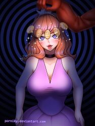 breasts daphne_blake female_only femsub happy_trance large_breasts long_hair open_mouth orange_hair porniky red_hair scooby-doo_(series) western