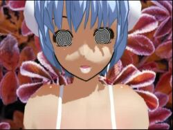  3d animated bangs blue_hair dazed dead_source eyelashes femsub hair_ornament light_skin mmd open_mouth original otherpics pov short_hair spiral_eyes surprised tagme video 