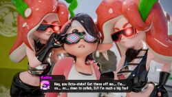 callie_(splatoon) dochaunt femsub hypnoshades hypnotic_accessory hypnotized_hypnotist nintendo octoling_girl splatoon tagme text