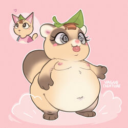  animal_crossing before_and_after cat_girl chubby fat female_only femsub furry hypnotic_accessory merry_(animal_crossing) nintendo solo spiral_eyes symbol_in_eyes tanuki_girl tongue_out transformation vaguecreature 