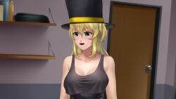  animated blonde_hair changer_(character) chien_vietnam empty_eyes femsub green_eyes humor sound tagme top_hat video virtual_youtuber 