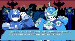  blue_eyes english_text femdom gravity_circuit hypnotic-ink malesub manip medley pat_(gravity_circuit) pixel_art robot_boy robot_girl saluting spiral spiral_eyes standing standing_at_attention text 