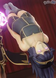  3d alternate_costume blender blue_hair breasts catalepsy clothed dochaunt eye_color_change female_only femdom femsub fire_emblem fire_emblem_awakening glowing_eyes hypnotic_magic levitation long_hair lucina magic magician nintendo robin_(fire_emblem_awakening) spiralwash_eyes stage_hypnosis 