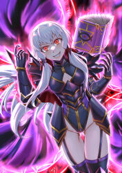  alternate_costume breasts corruption enemy_conversion evil_smile female_only femsub fire_emblem fire_emblem_three_hopes fire_emblem_three_houses leebigtree leotard long_hair looking_at_viewer lysithea_von_ordelia nintendo small_breasts smile thighs white_hair 