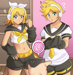 hypnotic_screen len_kagamine phone rin_kagamine spiral tagme the_iron_mountain vocaloid