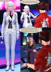 3d comic empty_eyes female_only final_fantasy final_fantasy_xiv gameplay_mechanics pink_hair rosera