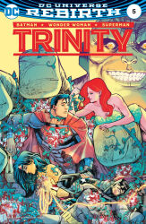 batman belt black_hair bodysuit bondage bracers breasts cape cleavage comic cover dc_comics evil_smile expressionless femdom francis_manapul gloves glowing holding_hands lasso_of_truth leotard lying mask mongul_(dc) official parasite plant poison_ivy red_hair restrained simple_background sleeping super_hero superman symbol text vines western wonder_woman