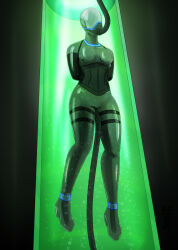  6c-rms_(speedy-08) arms_behind_back bodysuit bondage breasts corruption corset drone female_only femsub garter gloves latex mask opera_gloves original oxygen_mask rubber solo speedy-08 stasis_tank story tight_clothing vaginal 