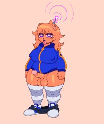  antenna bear_girl erect_nipples erect_nipples_under_clothes furry futanari futasub glasses hoodie open_mouth original sneakers standing sunny_(ponkochan) tagme thighhighs tongue tongue_out transfem transgender_identity voideyedpanda 