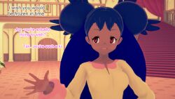 ash_ketchum aware black_hair clothed dialogue english_text iris mustardsauce pokemon pokemon_(anime) red_eyes text
