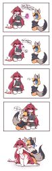  accidental_hypnosis bottomless breast_grab breasts comic english_text female_only femdom femsub fox_girl furry groping happy_trance heart heart_eyes nude original self_hypnosis shadove shark_girl symbol_in_eyes text topless turning_the_tables white_background 