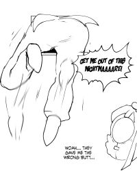 clothed dialogue english_text faetomi female_only femdom femsub humor multiple_girls original simple_background text white_background zombie