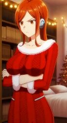 ai_art ai_voice animated christmas female_only femsub glowing_eyes long_hair red_hair sound tagme tech_control techwashed video