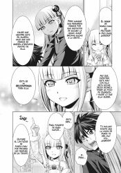basara_toujou demon_girl empty_eyes femdom femsub maria_naruse monochrome sheila_(the_testament_of_sister_new_devil) text the_testament_of_sister_new_devil translation_request