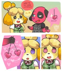  animal_crossing before_and_after blush cherry_(animal_crossing) chibi clothed comic consensual dialogue dog_girl female_only femdom femsub furry green_eyes hair_ornament happy_trance heart heart_eyes isabelle_(animal_crossing) multiple_girls nintendo open_mouth pendulum pink_eyes purple_eyes red_skin ribbon ring_eyes shirt short_hair simple_background smile speech_bubble spiral standing strawberryfur symbol_in_eyes text vest yellow_skin 