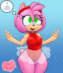 absurdres amy_rose anonymind_(manipper) ballerina cameltoe collar comic erect_nipples femsub furry hedgehog_girl human_furniture manip miss_moosie ring_eyes see-through skirt sonic_the_hedgehog_(series) tech_control text thick_thighs